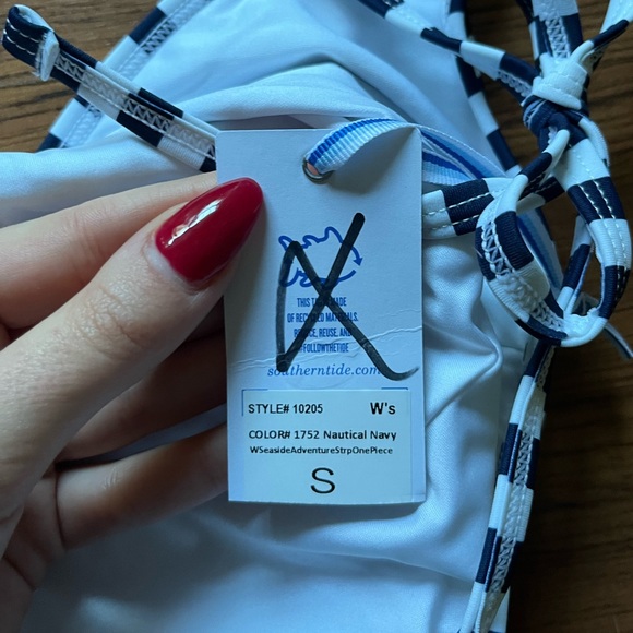 NWT Southern Tide Striped One Piece Bathing Suit - Picture 6 of 6